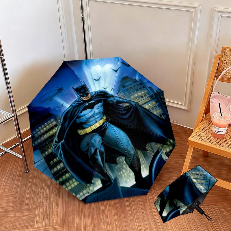 1PC Batman: Night City Guardian Automatic Umbrella - Suitable Travel Outdoor Portable Umbrella Birthday Gift Daily Essentials