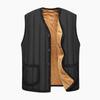 Cozy Men's Velvet Casual Vest for Fall and Winter, Large Size Warm Waistcoat for Dads