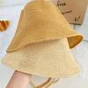 Linen Straw Regency Bonnets Hats For Women Sun Hats Bow Beach Cap Big Wide Brim Cloche Hat Chapeau Femme Lace Up Outdoor Summer