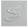 S925 Sterling Silver Korean Fashion Textured Flat Snake Necklace Blogger Style Clavicle Chain