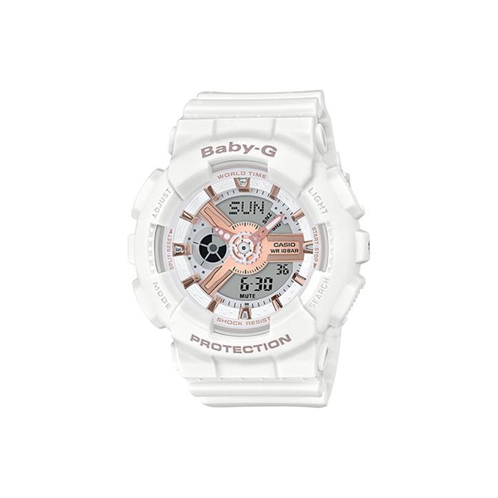 Casio Женские часы BABY-G Белые BA-110RG-7A BA-110RG-7A