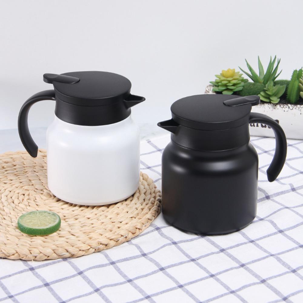 800/1000ml Thermal Coffee Pot Double Travel Kettle Portable Stewing Teapot  Office