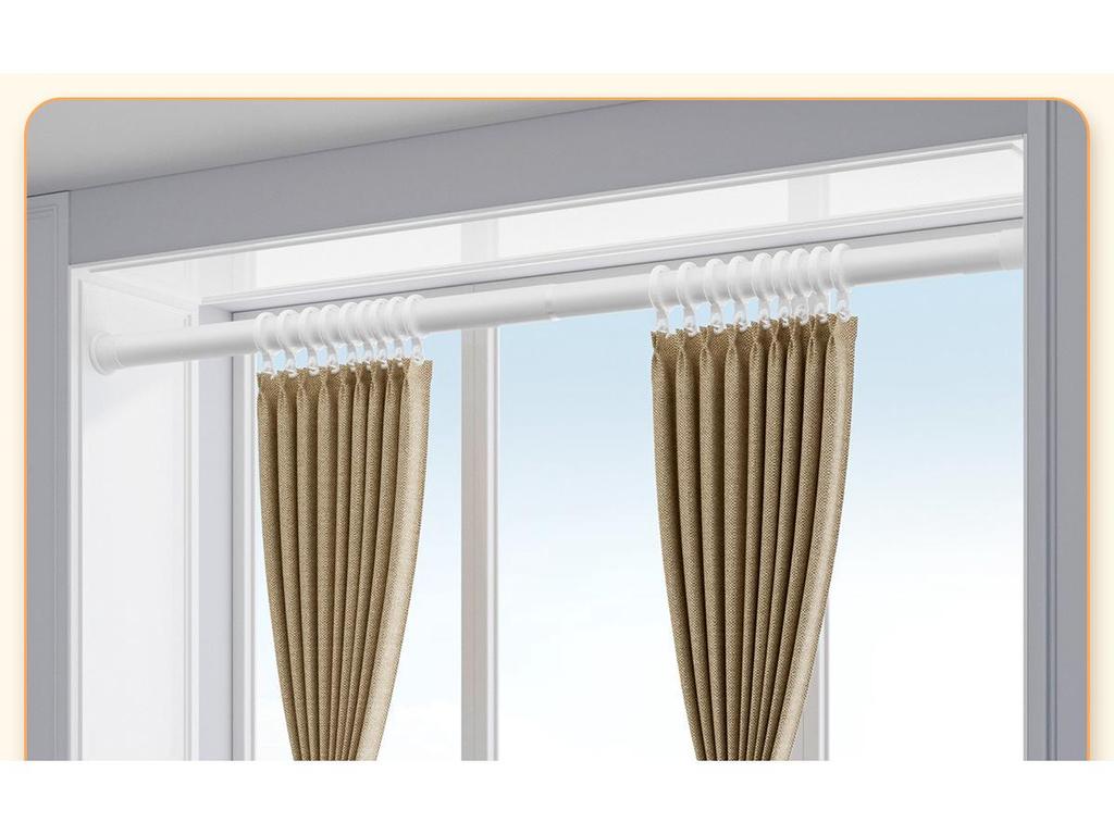 Телескопический карниз: Безударный, многоцелевой для спальни, гардероба, гостиной, душа или сушки одежды.