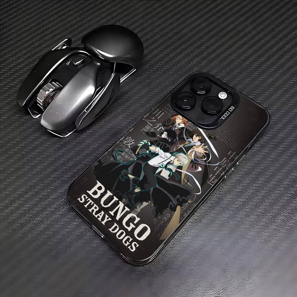 ГОРЯЧИЙ Чехол для телефона с Аниме B-Bungou Stray Dogs Для iPhone17,16,15,14,13,12,11 Plus,Pro Max Цветной Посеребренный Внутренний Чехол