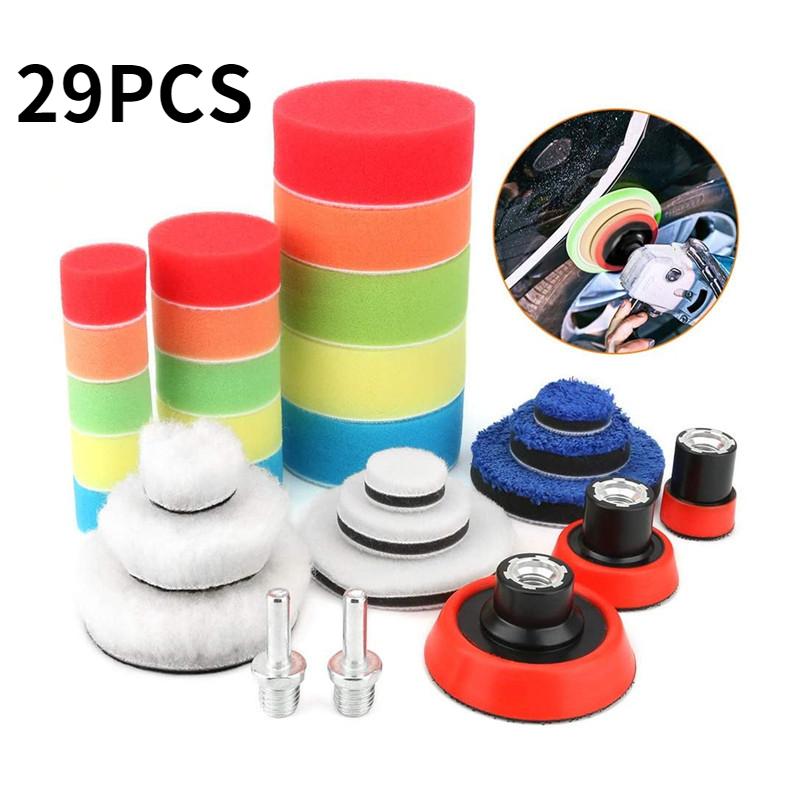 Car Polisher Pad Car Waxing Polish Foam Sponge Kit Buffer Polisher Buffing Wheel Polisher Set