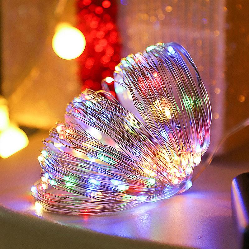 Светодиодный солнечный медный провод Happy Birthday Декоративный уличный дворовый светильник с 8 функциями