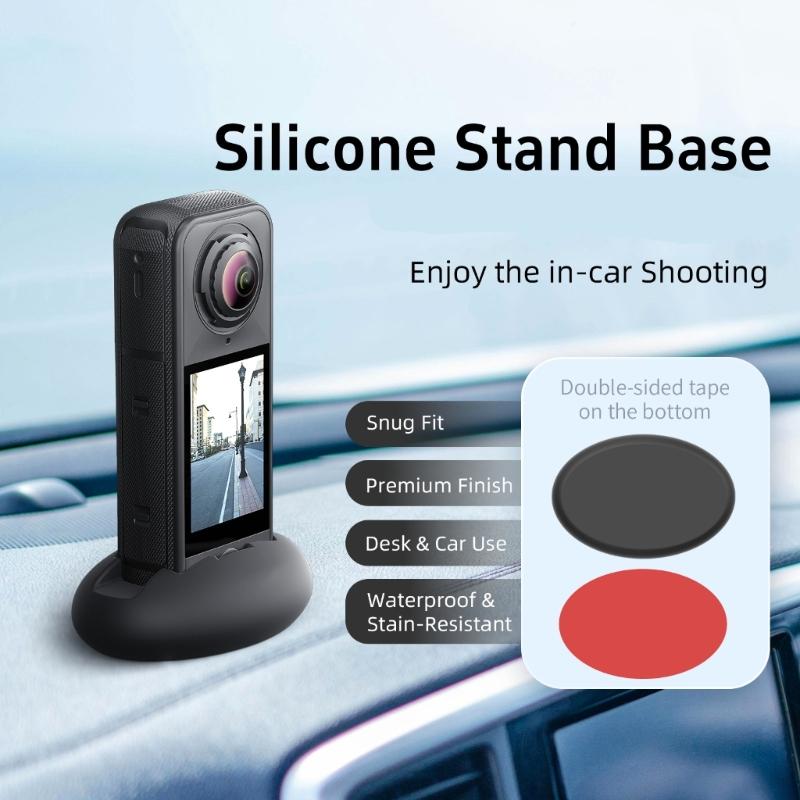 Silicone Base Camera Desktop Mount Precise Cut Design AntiSlip Base For X4 Air Outdoor Adventure Photography Accessory