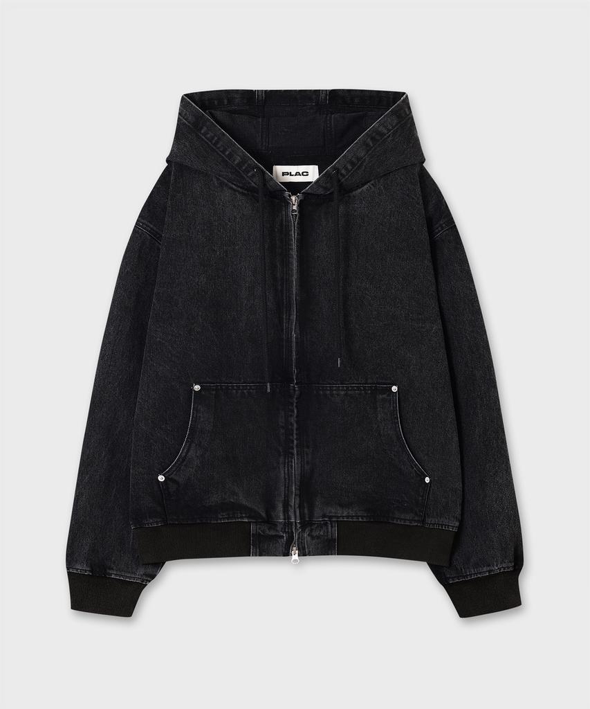 Толстовка Plac Denim с молнией Винтажный черный