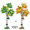 MOC Игрушки из кубиков Модель DIY Креативные кубики Наборы для сборки Дерево Садовое Растение Лес Сборка Естественный Городской Уличный вид Парк Джунгли