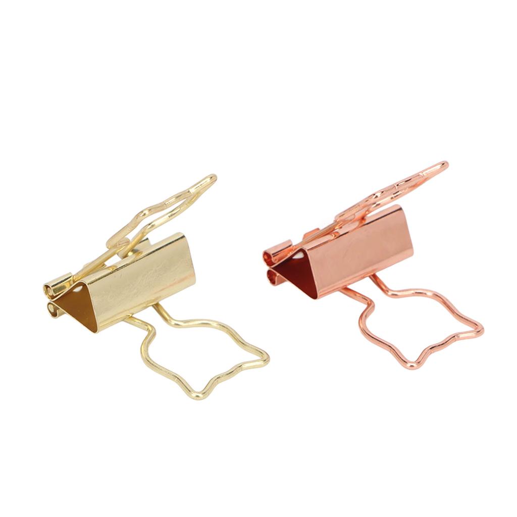 100pcs Cat Binder Clips for Student 2 Colors Strong Clamping Force Rustproof Metal Office Binder Clips for Documents