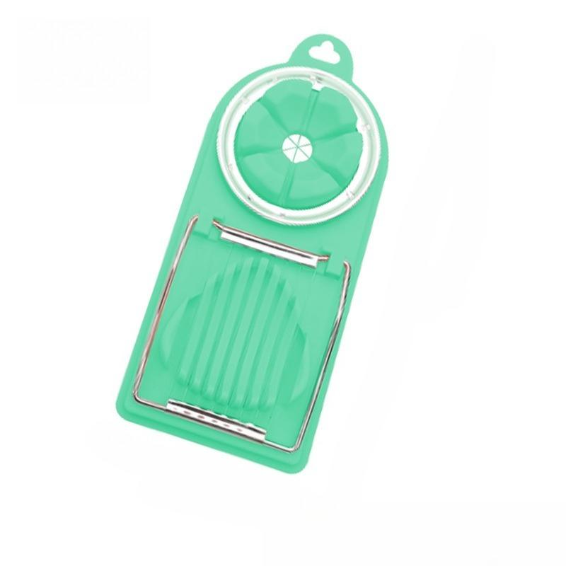 2 в 1 Яйцерезка Многофункциональная Нержавеющая сталь Яйцерезка Бытовая Колбаса Консервированное яйцо Резак Артефакт Кухонные гаджеты