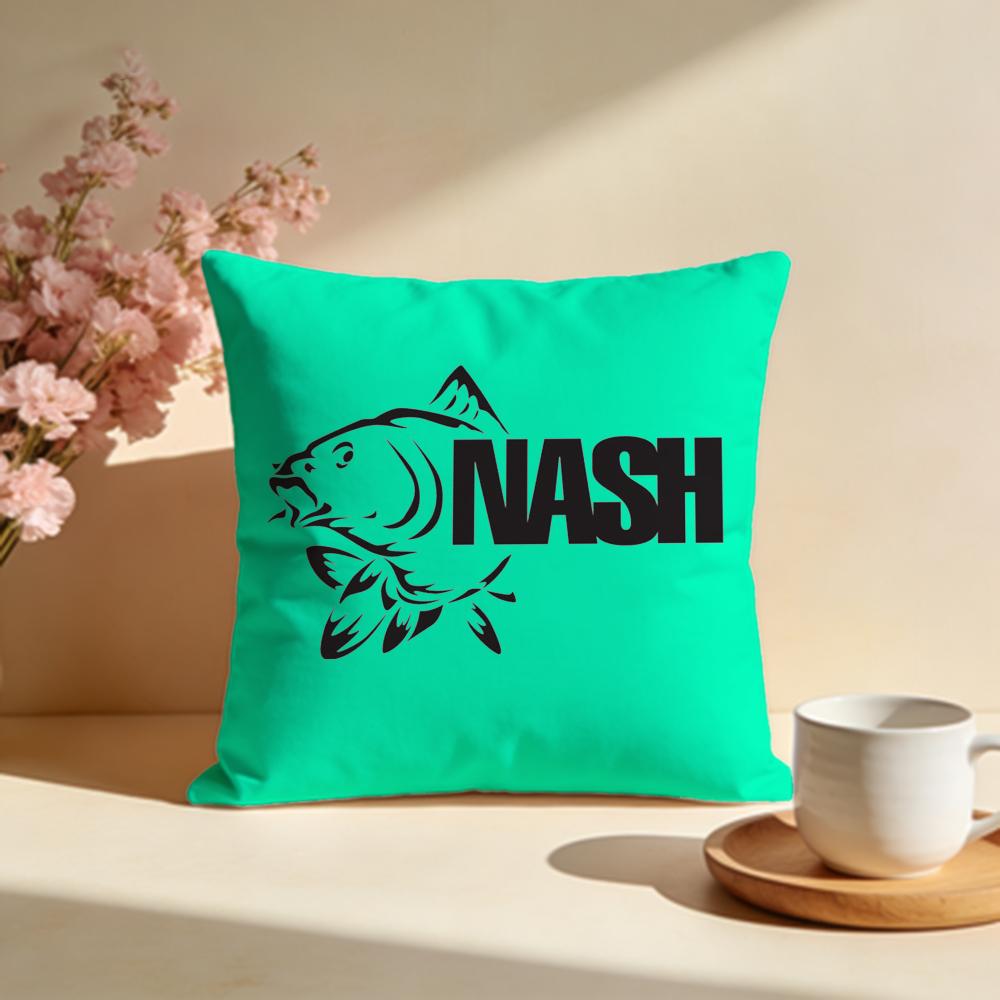 Trendy NNash Fishing logoed Cushion Cover Stylish Washable Pillow Cover Ideal for Couch Bedroom Car Decoration