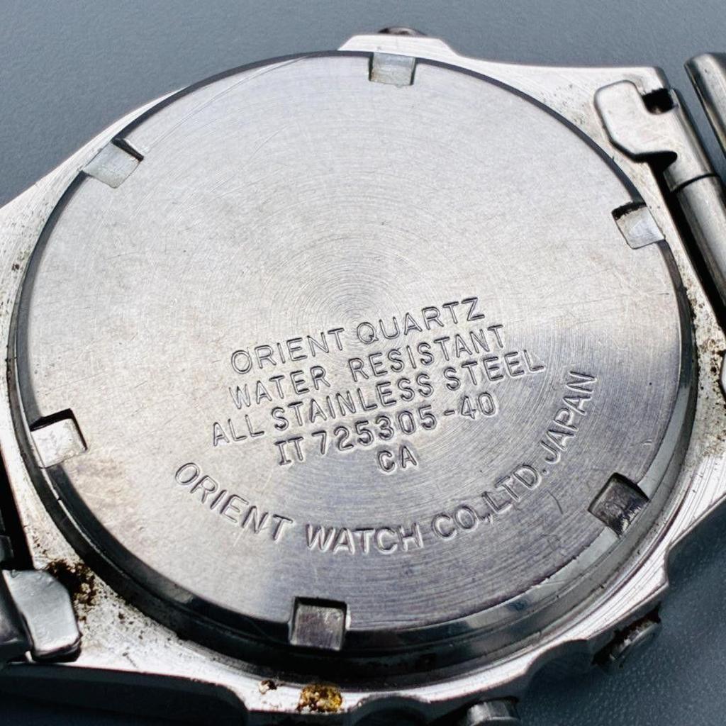 Б/у ORIENT Ориент Цифровой Синий Циферблат Ретро SEIKO Ремень Редкий