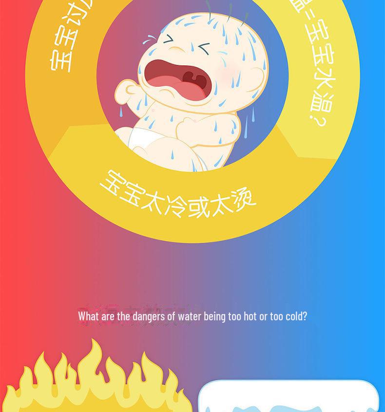 Термометр для ванны Zhinuan: Измеряет и отображает температуру для купания младенцев и использования в помещении