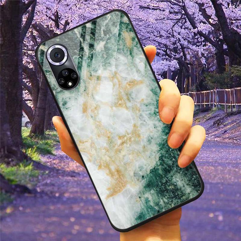 Чехол для Honor 50 Pro Закаленное Стекло Звездный Мрамор Жесткая Задняя Крышка для Телефона Huawei Honor 50 Чехлы Honor50 Защитные