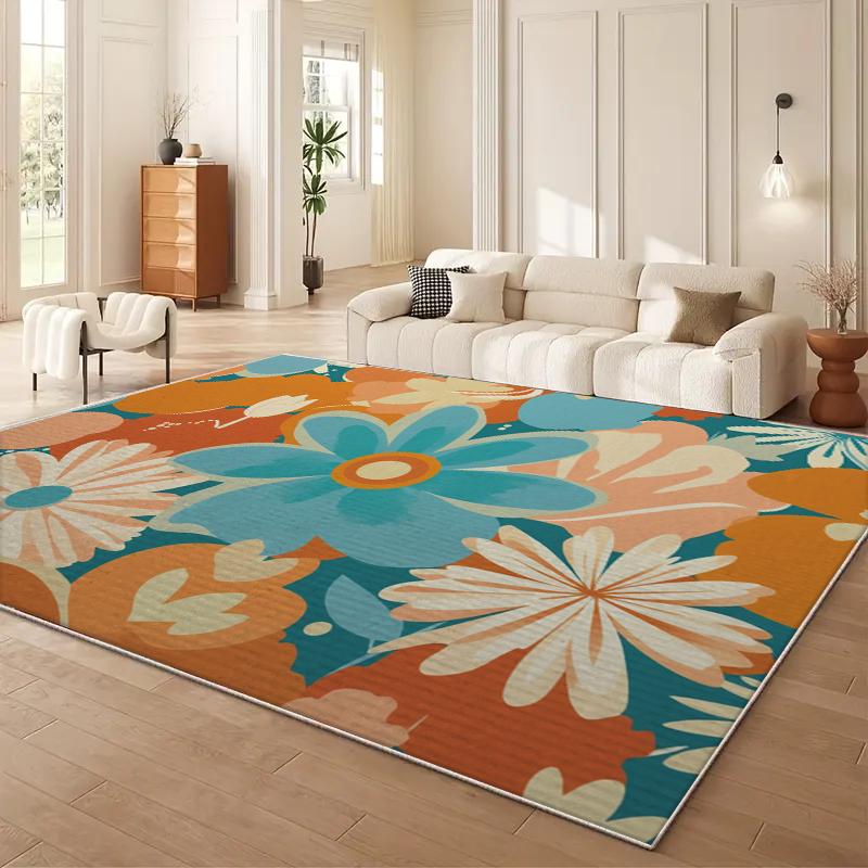 Bohemian Symmetrical Geometric Carpet, Nordic Ins Style Living Room Floor Mat, Easy To Take Care of And Dirt-resistant