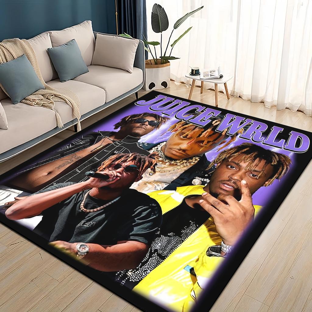 ГОРЯЧИЙ Juice WRLD 999 3D Легенда Рэпер Звезда Ковер для Гостиной Спальни Домашнего Декора, Детская Игровая Нескользящий для Дивана Придверный Коврик