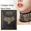 10pcs Gold Neck Mask Hydrating Whitening Collagen Neck Patch Anti-Wrinkle Anti-Aging Neck Lift Firming Care Cream