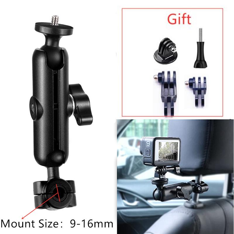 9-35mm Motorcycle Holder Handlebar Mirror Stand Car Seat Mount Bracket for GoPro Hero 12 11 9 10 Phone Action Camera Accessories