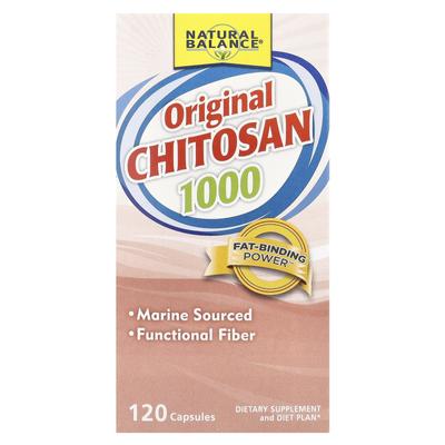 Natural Balance, Оригинальный хитозан, 1000 мг, 120 капсул (250 мг в капсуле)