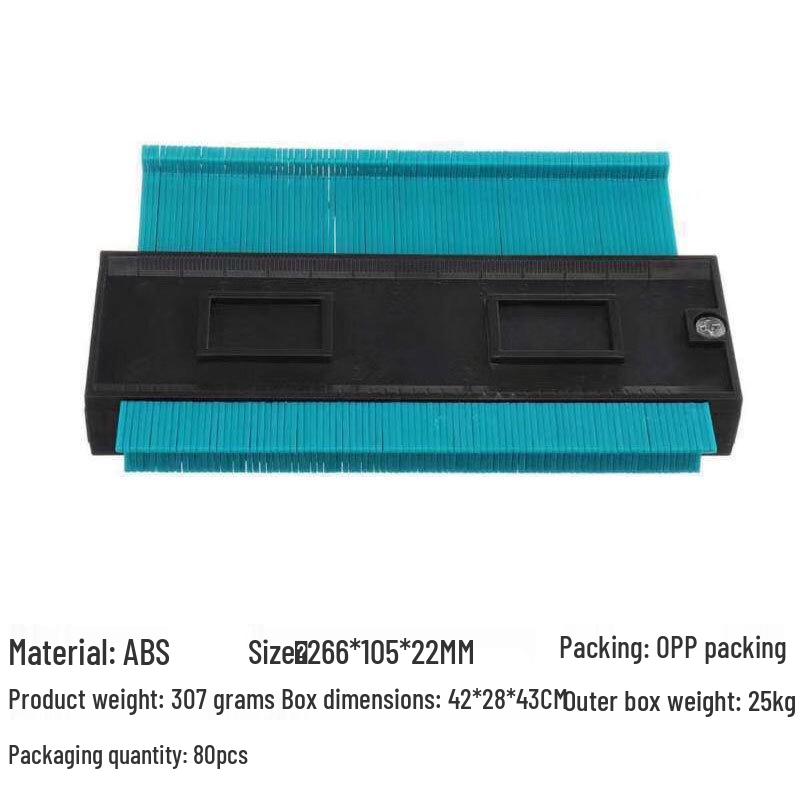 Контурный шаблон-линейка разных размеров - 5" и 10" из АБС-пластика для неправильных форм в деревообработке