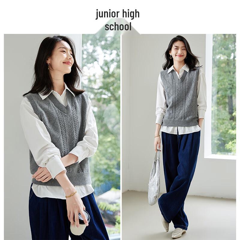 Чушень Женский Ретро Вязаный Жилет с V-образным вырезом для многослойности