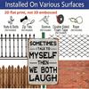 2D плоский 1 шт. Винтажная юмористическая алюминиевая настенная табличка Sometimes I Talk To Myself Then We Both Laugh 8x12 дюймов Алюминиевый Рустикальный Домашний Офис