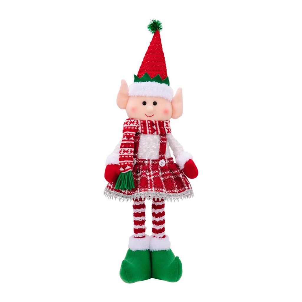 Christmas Doll Decoration Stretchable Cute Standing Doll Decorative Xmas