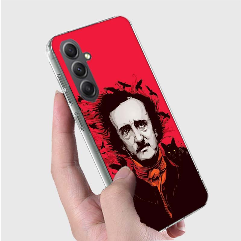 Edgar Allan Poe Phone Case for Samsung A16 A26 A36 A56 A17 A37 A57 A07 A06 A02S A03 A04S A05S Galaxy Note 20 10 A50S A71 A51 A31