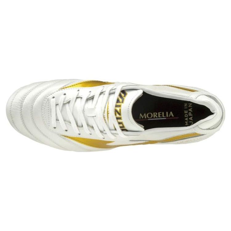 Mizuno Мужские кроссовки Morelia 2 Japan Бело-золотые P1GA200150