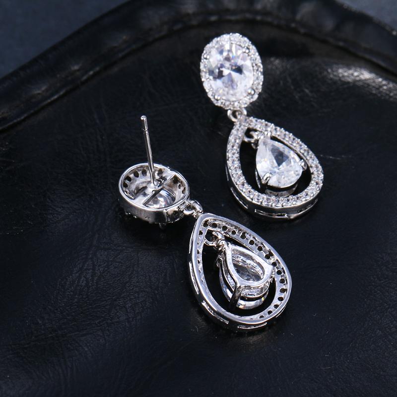 EMMAYA Classic Gold CZ Cubic Zirconia Dangle Drop Earrings Fashion Jewelry for Women Gift