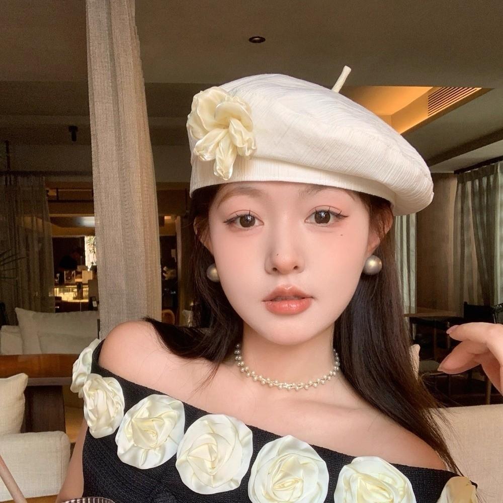 Versatile Painter Hat French Style Artist Cap Breathable Flower Beret  Holiday