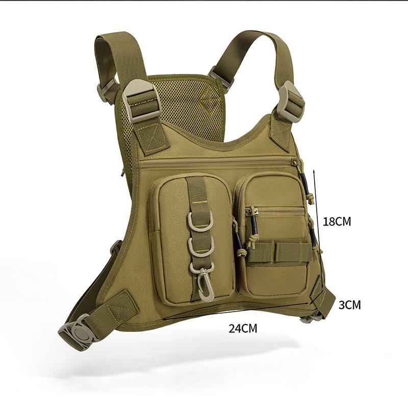 Molle Front Chest Rig Vest Bag Outdoor Sports Travel Men's FIshing Hiking Camping Trekking Training Backpack