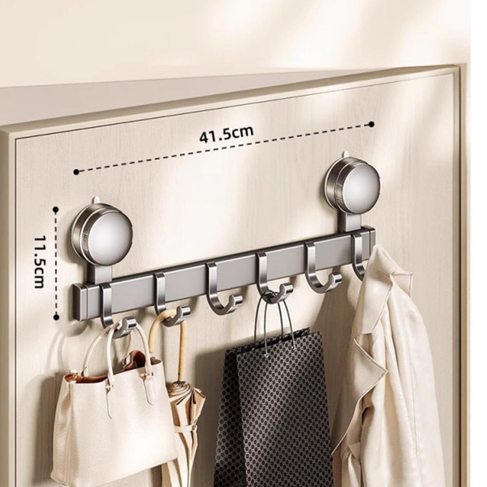 Punch Free Suction Cup Hooks Aluminum Alloy Bathroom Clothes Hooks Creative Towel Key Hangers  Door
