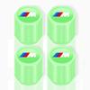 XZXCK1 For BMW MINI 4Pcs Luminous Car Tire Valve Caps Badge Emblem Styling For MINI Cooper Fridge One S F56 R57 R58 R60 JCW Countryman
