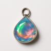 Extremely Rare 24 Ct Natural Opal 925 Sterling Silver CERTIFIED Pear Pendant