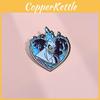 Heart Shaped Expressive Brooch With Blue Flame Cartoon Character For Trendy Accents Outfit