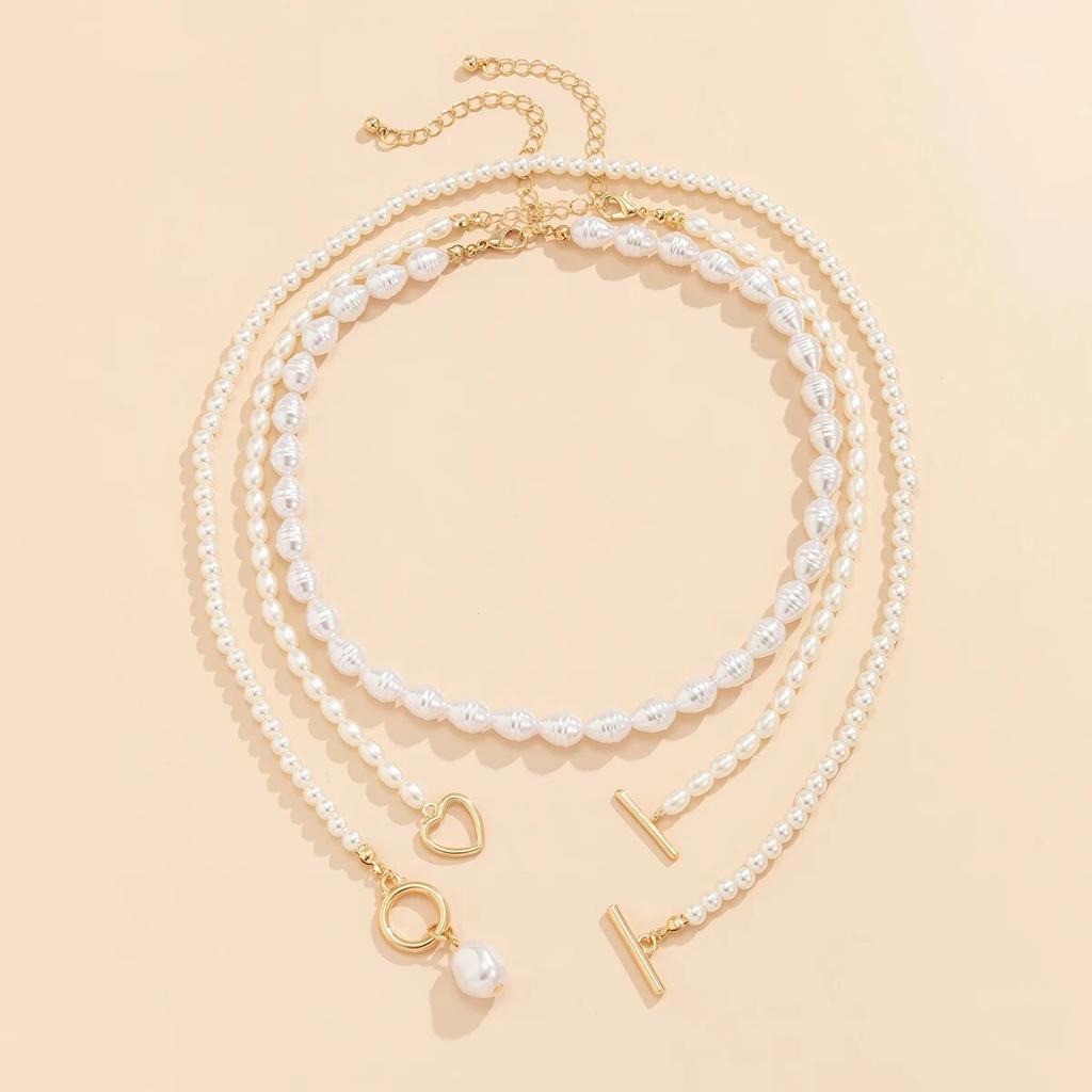 Ingemark винтажное ожерелье с подвеской из искусственного жемчуга в форме сердца OT, пряжка, женское свадебное ожерелье с бусинами, аксессуары на шею, новинка, ювелирные изделия