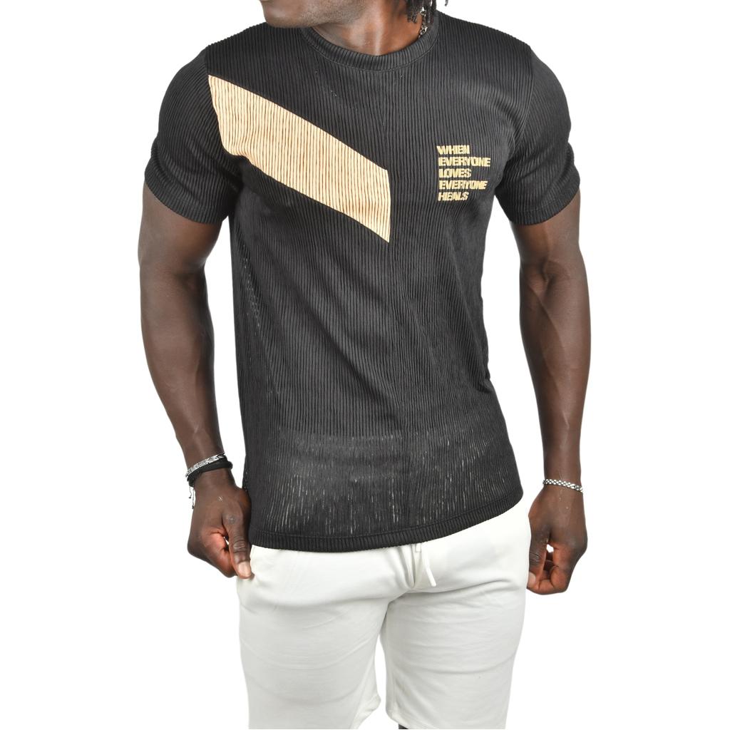 Облегающая трикотажная футболка DeepSEA из лайкры с круглым вырезом 2403230