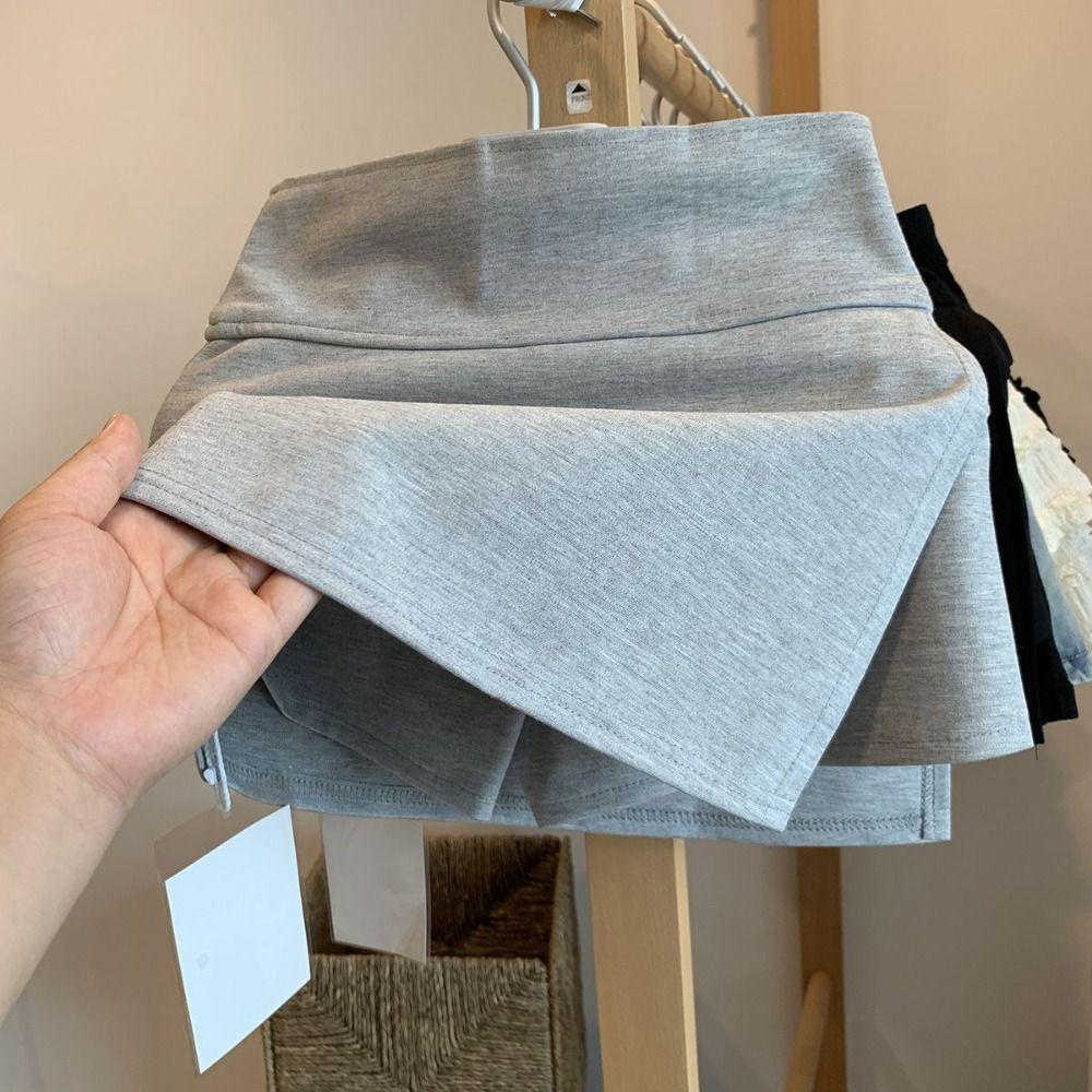 Y2K Mini Shorts Skirt Side Slit Skirt with Safety Shorts Ins Women's A-line Culottes Party