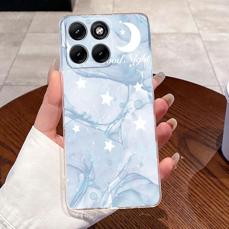 Гелевый чехол для Motorola Edge 70 Fusion Funda Capa Прозрачный силиконовый мягкий ТПУ задняя крышка Милый Кот Кролик Сердце Защитный чехол
