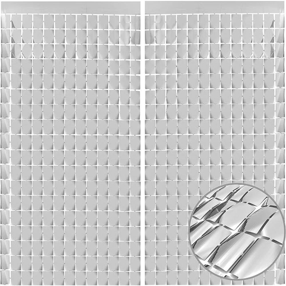 100x200 см фон-лента мерцающий настенный фон, квадратный фон занавес 2 шт для украшения вечеринки