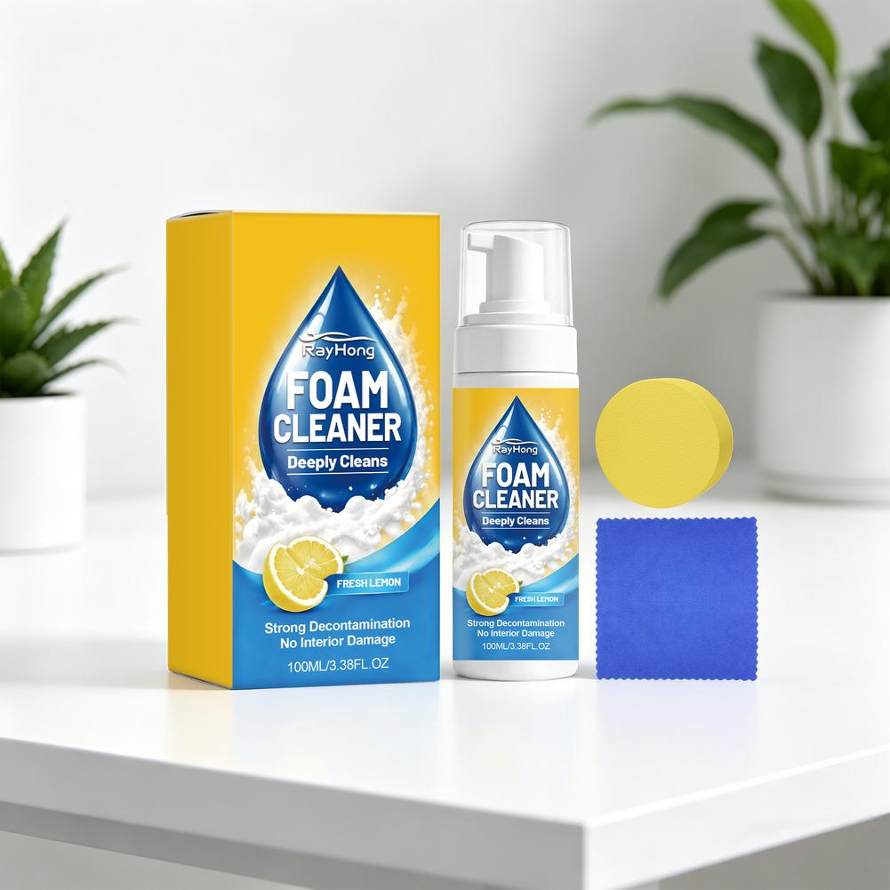 4-In-1 Multi-Enzyme Foam Cleaner All-Purpose Deep Cleaning Spray For Car Interior Kitchen Grease Bathroom Tiles Sofa Upholstery
