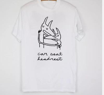 Повязка на подголовник автомобильного сиденья Twin Fantasy Тяжелый хлопок Белая Футболка Все размеры