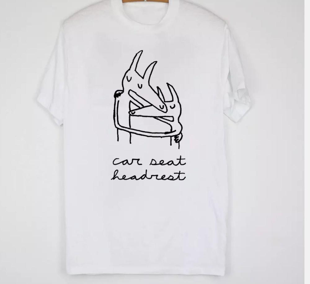 Повязка на подголовник автомобильного сиденья Twin Fantasy Тяжелый хлопок Белая Футболка Все размеры