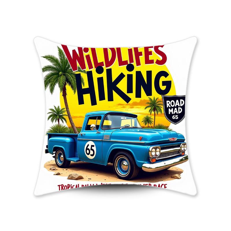 Наволочка в ретро американском стиле, напечатанная подушка, украшение для дома, диван для гостиной, напечатанная подушка