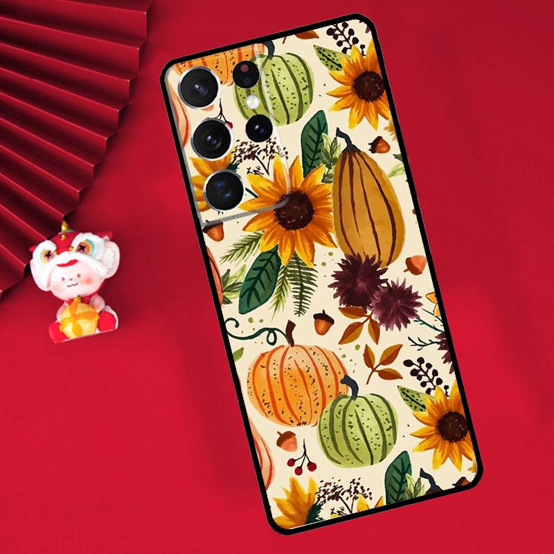 Чехол Осенние тыквы для Samsung Galaxy S26 S25 S24 Ultra S21 S20 S22 S23 Ultra S10 Plus S25 FE Чехол Funda