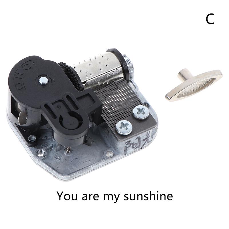 Механическая музыкальная шкатулка Windup DIY Sankyo с музыкальным механизмом + ключ