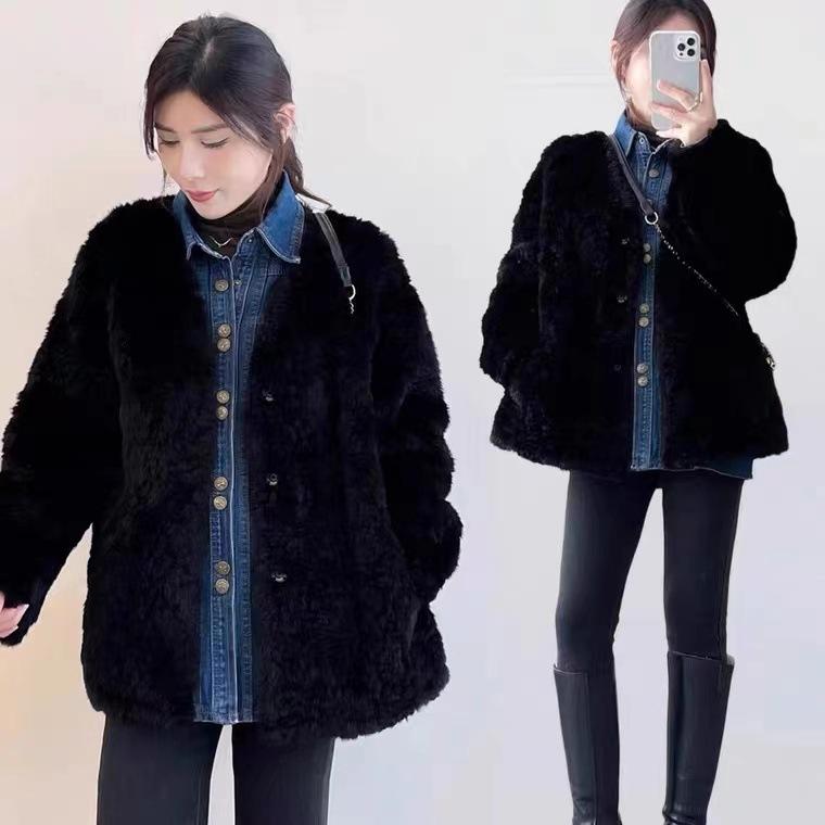 Модное пальто из овечьей шерсти высокого качества, женское, короткое, на осень и зиму, новое пальто с интегрированным искусственным мехом
