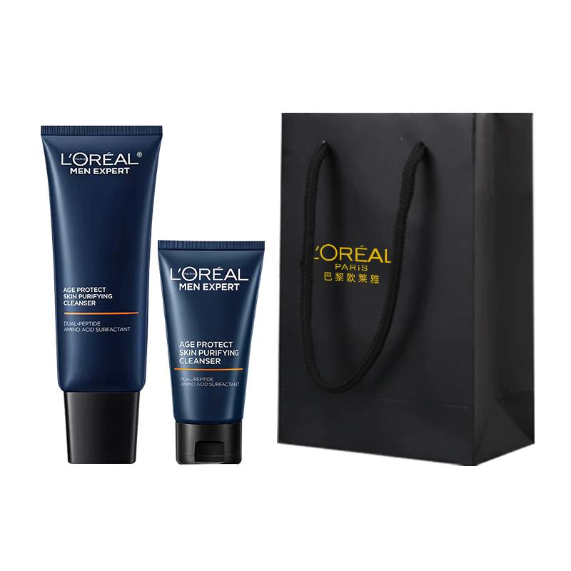 Loreal Paris Мужские Аминокислоты, Источник Молодости Мышц, Средства Ухода, LOreal Mens Очищающее Средство для Молодости Кожи - Очищающее Средство для Лица 130мл50мл